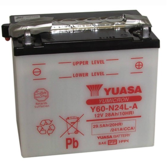 Yuasa Y60-N24L-A Battery Yuasa 12V 28AH 280A(EN) R+ Y60N24LA