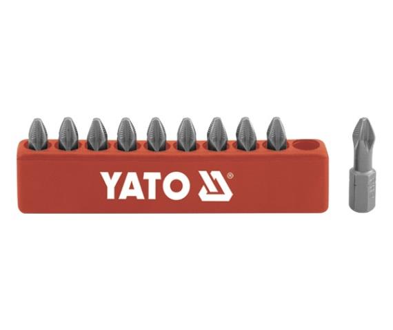 YT0474 Yato Set of cross bits ph1 1/4" 25mm 10pcs