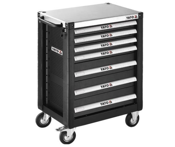 Yato YT-0904 Roller cabinet 7 drawers, steel worktop YT0904