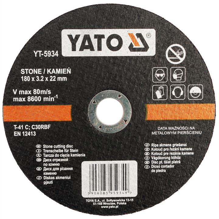 Yato YT-5930 Cutting disc for concrete and stone diameter 115x1.2x22mm YT5930