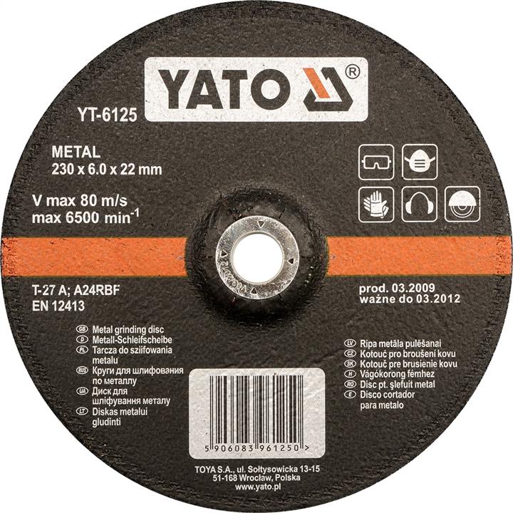 Yato YT-6127 Grinding disc for metal, 230 x 8 mm YT6127