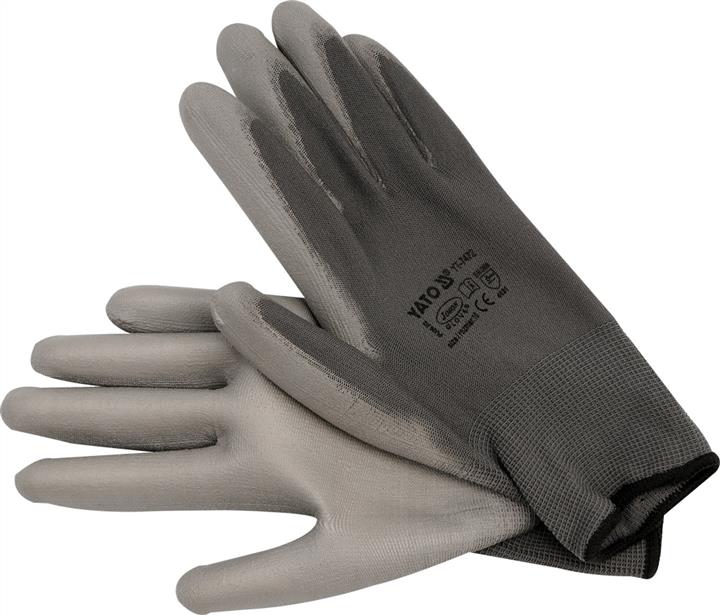 Yato YT-7472 Working gloves, nylon grey, 10 YT7472