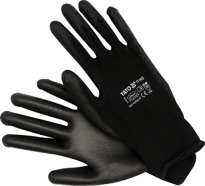 Yato YT-7473 Working gloves, nylon black, 10 YT7473