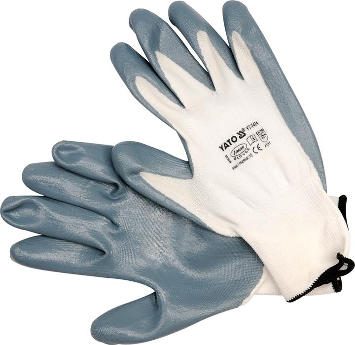 Yato YT-7474 Working gloves, oil proof white, 10 YT7474