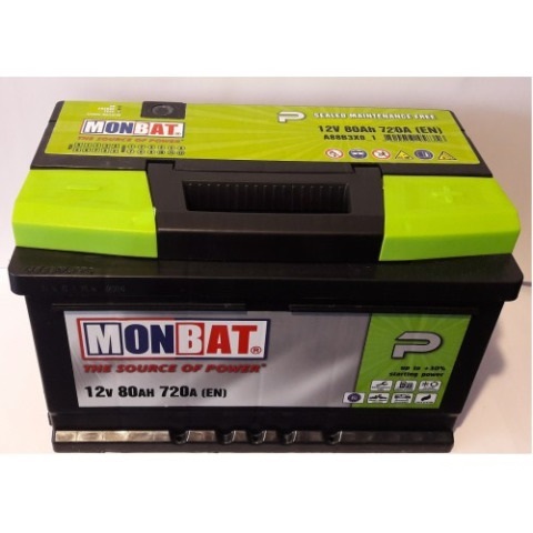Monbat 580043072SMF Battery Monbat Premium 12V 80AH 720A(EN) R+ 580043072SMF