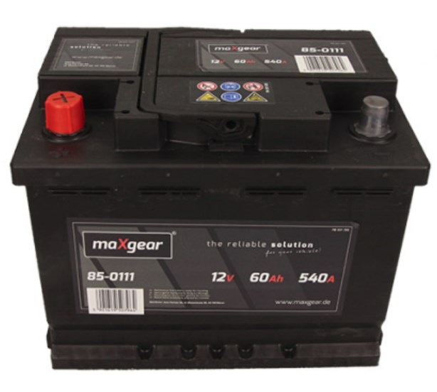 Maxgear 85-0111 Battery Maxgear 12V 60AH 540A(EN) L+ 850111