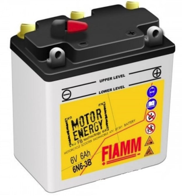 Fiamm F6N6-3B Battery Fiamm 6V 6AH 25A(EN) R+ F6N63B