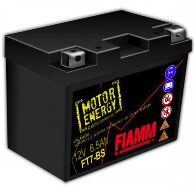 Fiamm FT7-BS Battery Fiamm 12V 6,5AH 75A(EN) L+ FT7BS