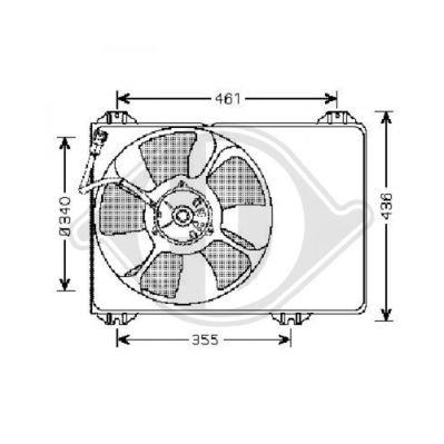 Diederichs DCL1195 Hub, engine cooling fan wheel DCL1195