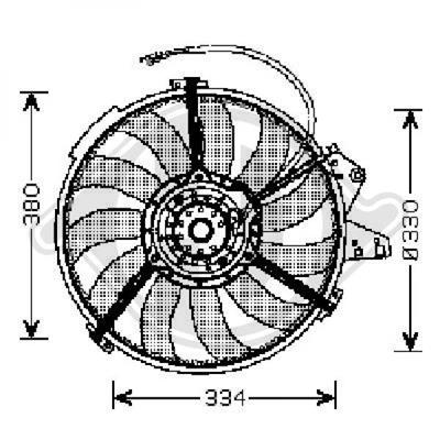 Diederichs DCL1031 Hub, engine cooling fan wheel DCL1031