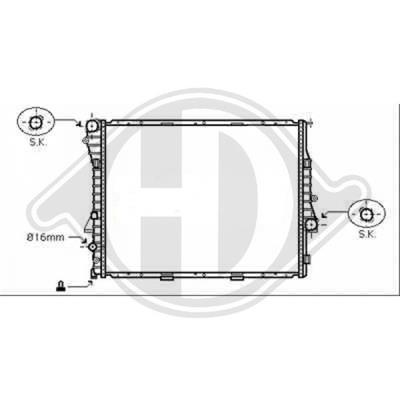 Diederichs DCM1562 Radiator, engine cooling DCM1562