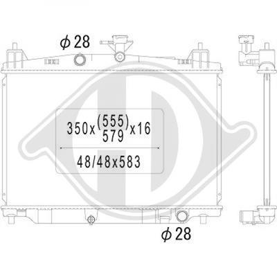 Diederichs DCM2267 Radiator, engine cooling DCM2267