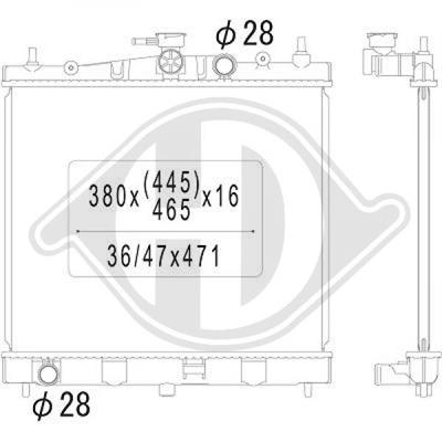 Diederichs DCM1823 Radiator, engine cooling DCM1823