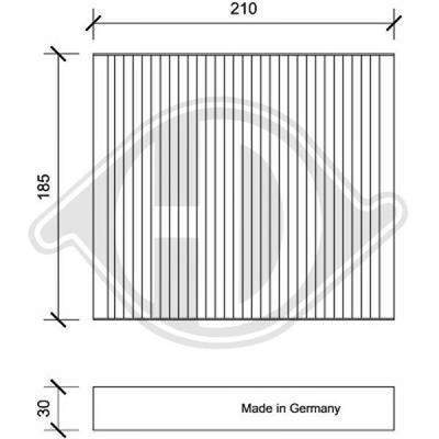 Diederichs DCI0146 Filter, interior air DCI0146