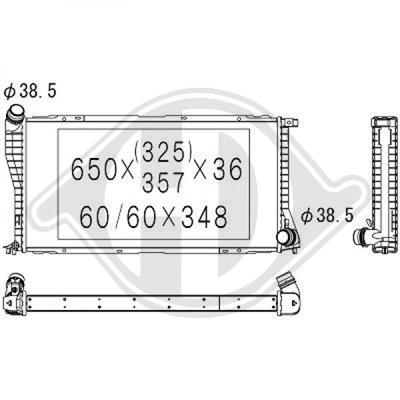 Diederichs DCM1556 Radiator, engine cooling DCM1556