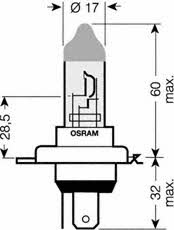 Halogen lamp Osram Ultra Life 12V H4 60/55W Osram 64193ULT-01B