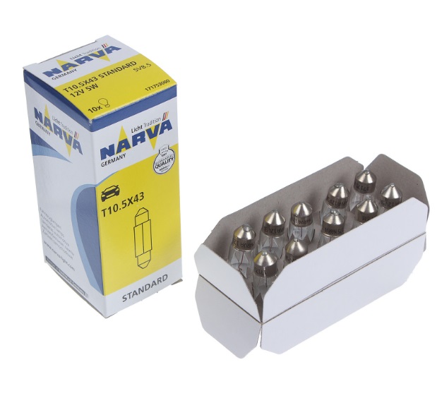 171753000 Narva Glow bulb C5W 12V 5W