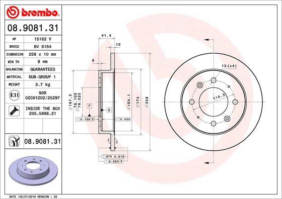 Buy Brembo 08.9081.31 at a low price in United Arab Emirates!