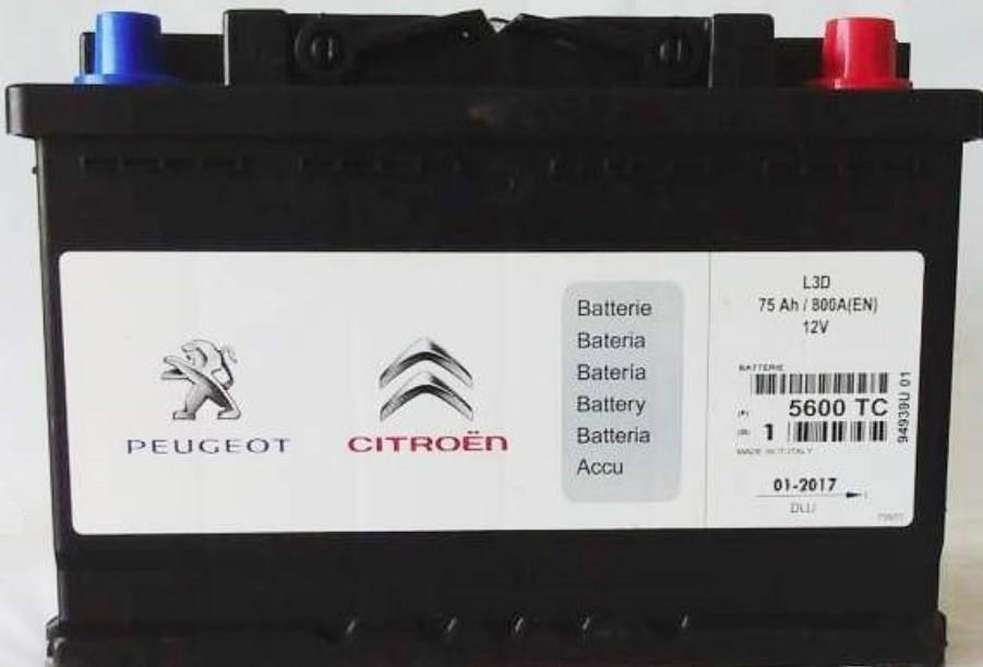 Citroen/Peugeot 5600 TC Battery Citroen/Peugeot 12V 77AH 760A(EN) R+ 5600TC