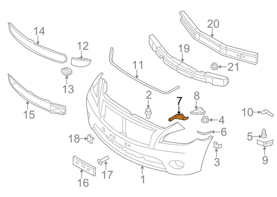 620591MA0A Nissan Bumper mount