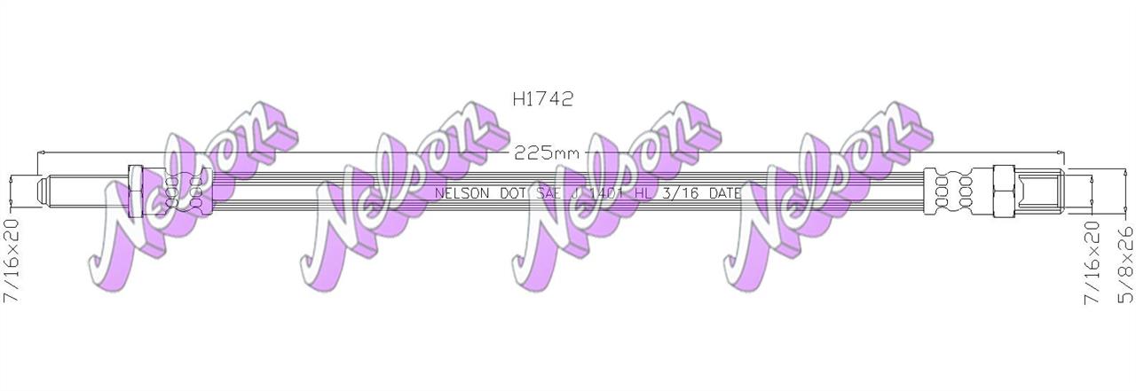 Brovex-Nelson H1742 Clutch hose H1742