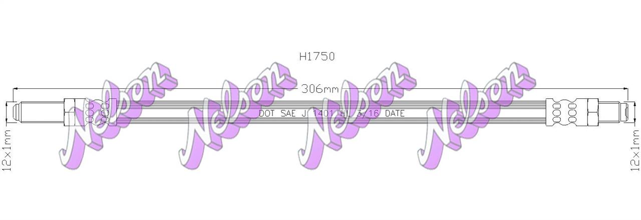 Brovex-Nelson H1750 Clutch hose H1750
