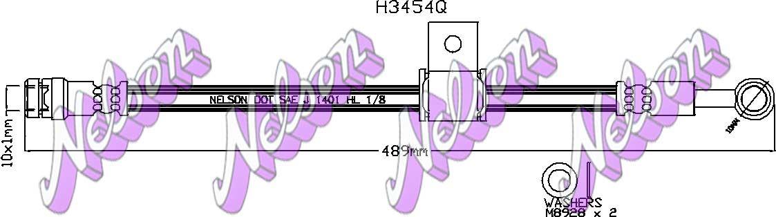 Brovex-Nelson H3454Q Brake Hose H3454Q