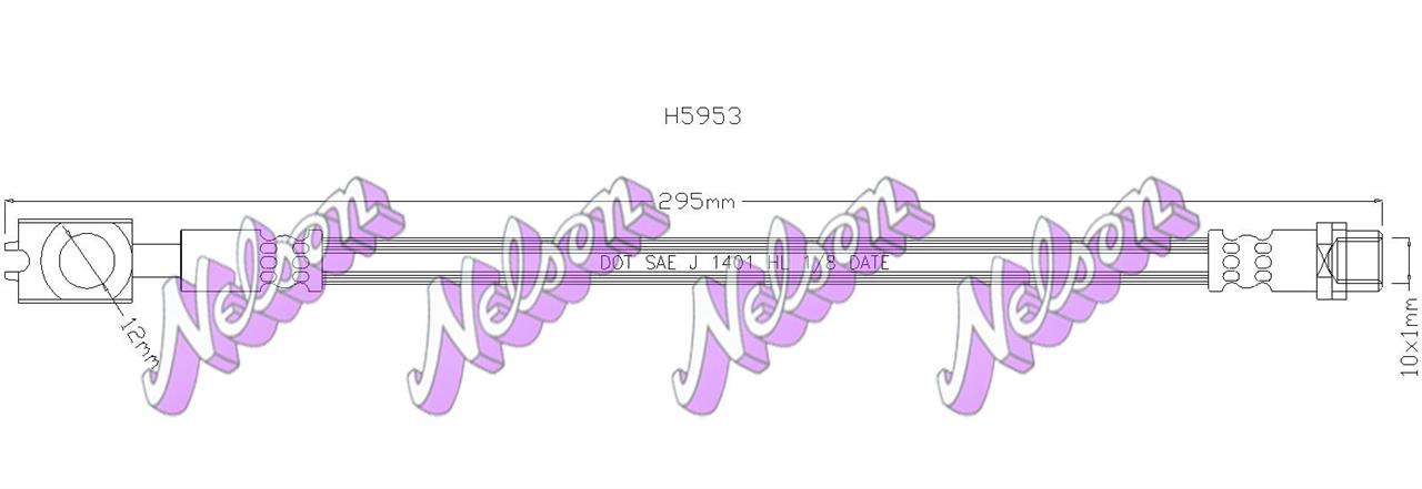 Brovex-Nelson H5953 Brake Hose H5953