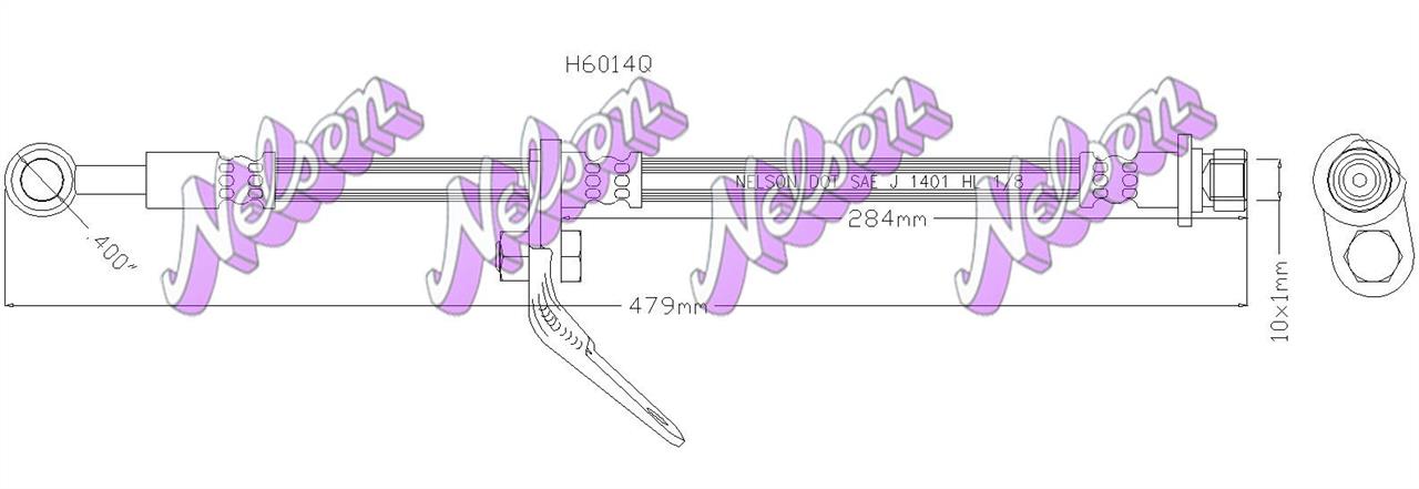 Brovex-Nelson H6014Q Brake Hose H6014Q