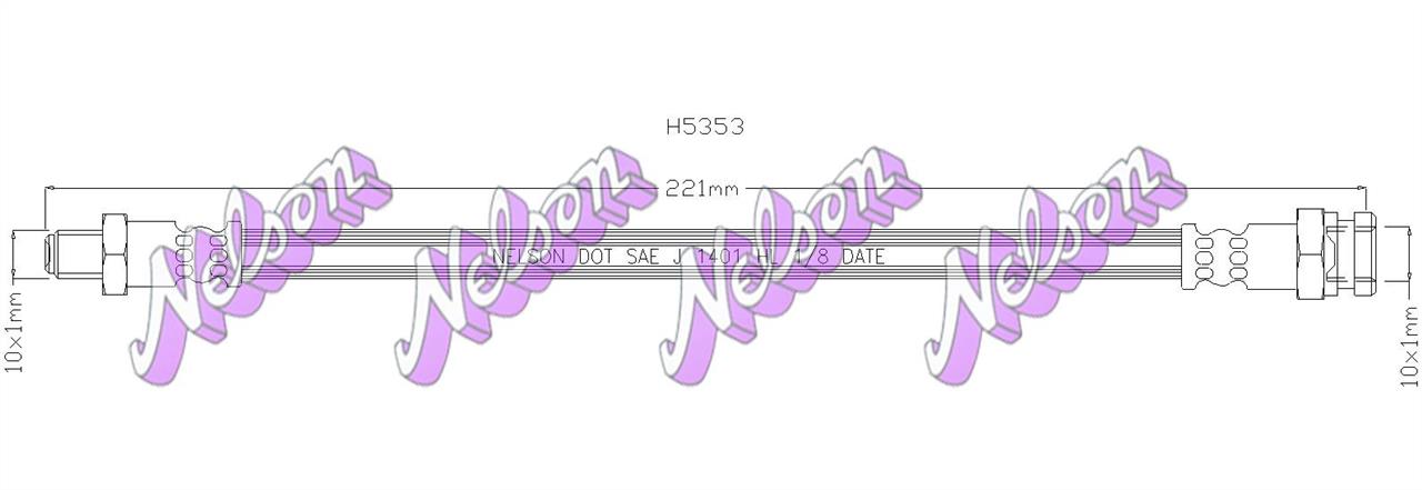 Brovex-Nelson H5353 Brake Hose H5353