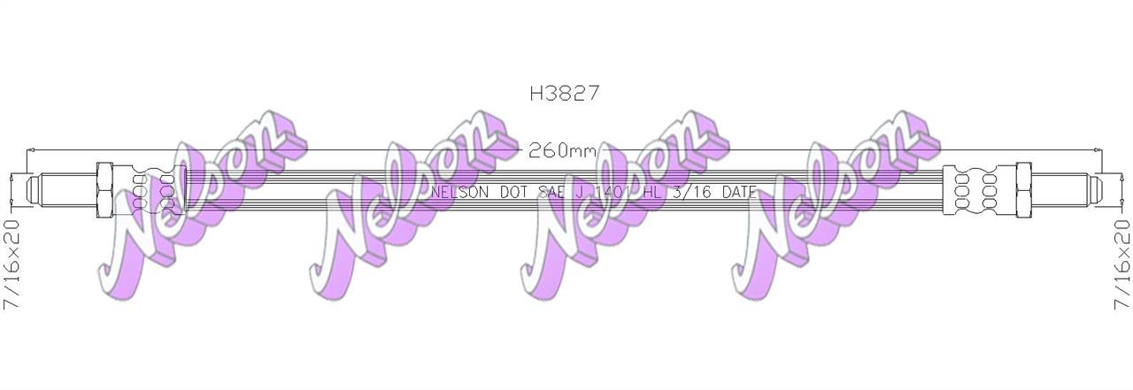 Brovex-Nelson H3827 Clutch hose H3827