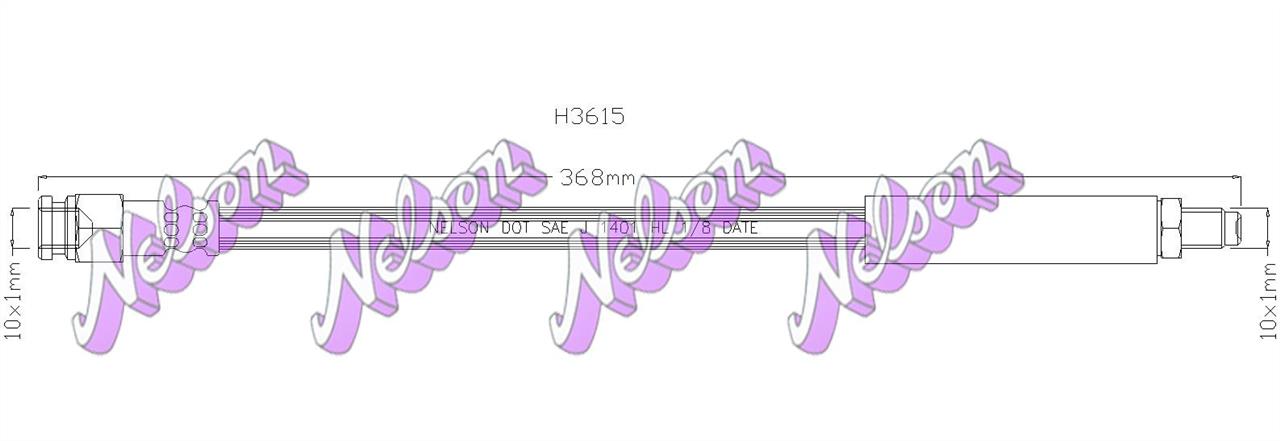 Brovex-Nelson H3615 Brake Hose H3615
