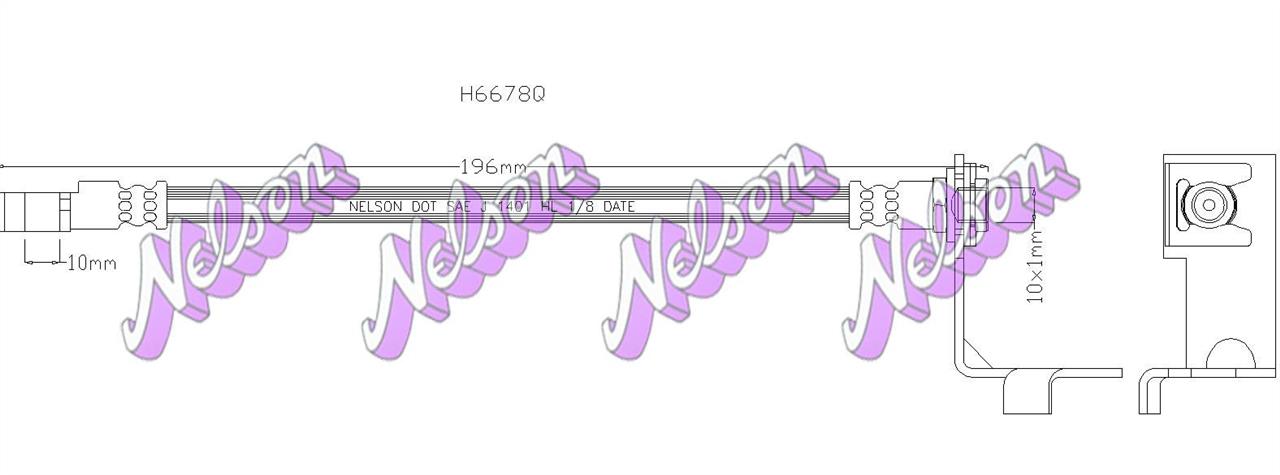 Brovex-Nelson H6678Q Brake Hose H6678Q