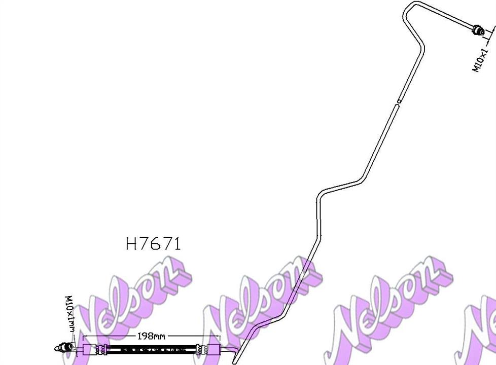 Brovex-Nelson H7671 Brake Hose H7671