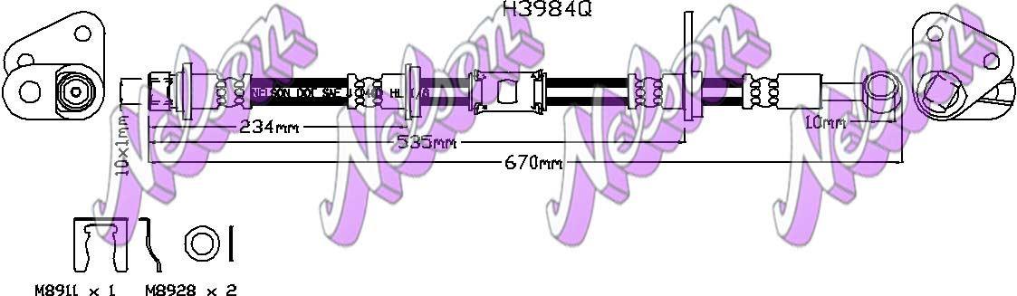 Brovex-Nelson H3984Q Brake Hose H3984Q