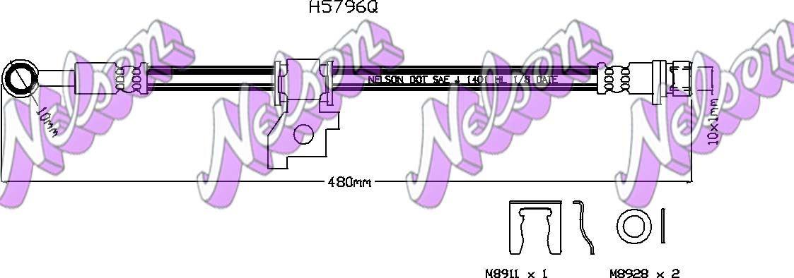 Brovex-Nelson H5796Q Brake Hose H5796Q