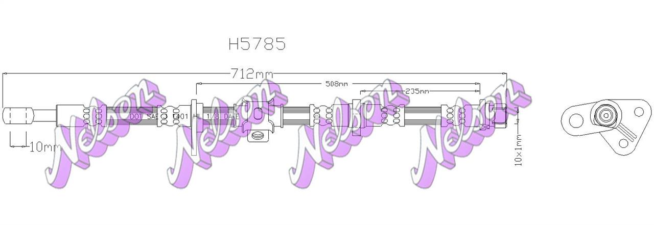 Brovex-Nelson H5785 Brake Hose H5785