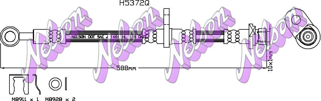 Brovex-Nelson H5372Q Brake Hose H5372Q