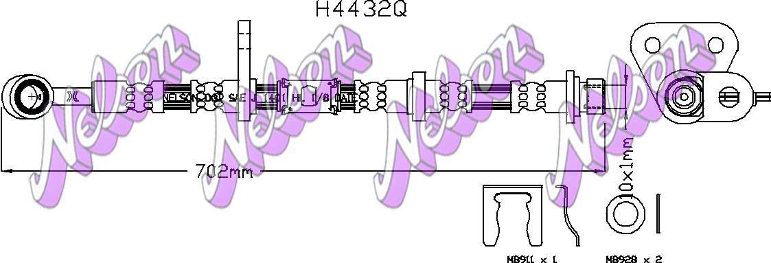 Brovex-Nelson H4432Q Brake Hose H4432Q