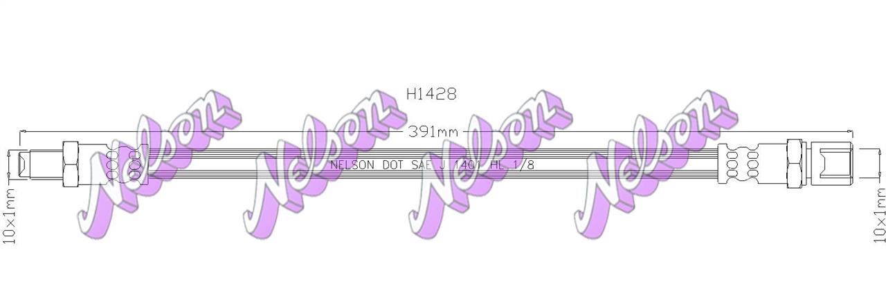 Brovex-Nelson H1428 Brake Hose H1428