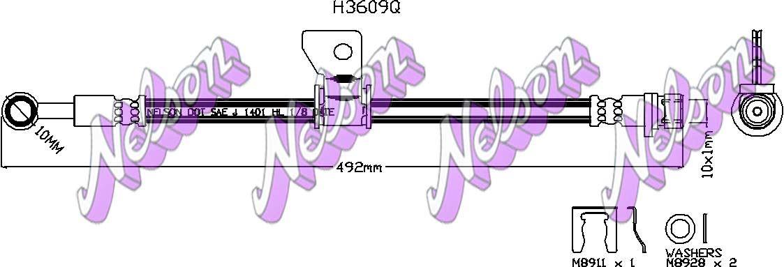 Brovex-Nelson H3609Q Brake Hose H3609Q