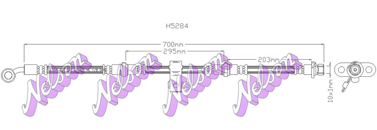 Brovex-Nelson H5284 Brake Hose H5284