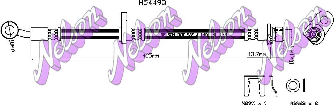 Brovex-Nelson H5449Q Brake Hose H5449Q