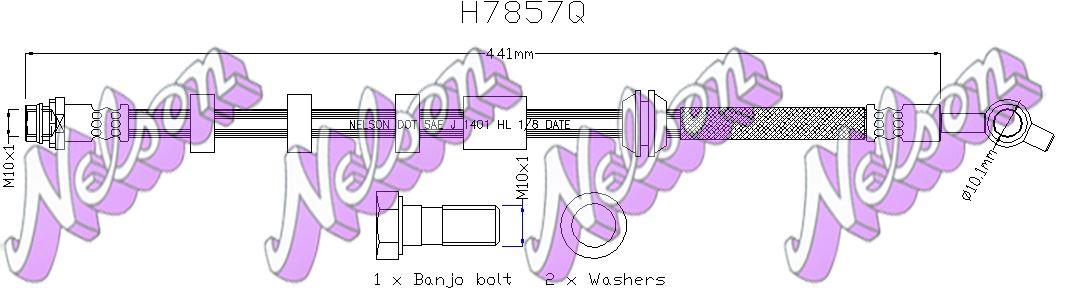 Brovex-Nelson H7857Q Brake Hose H7857Q