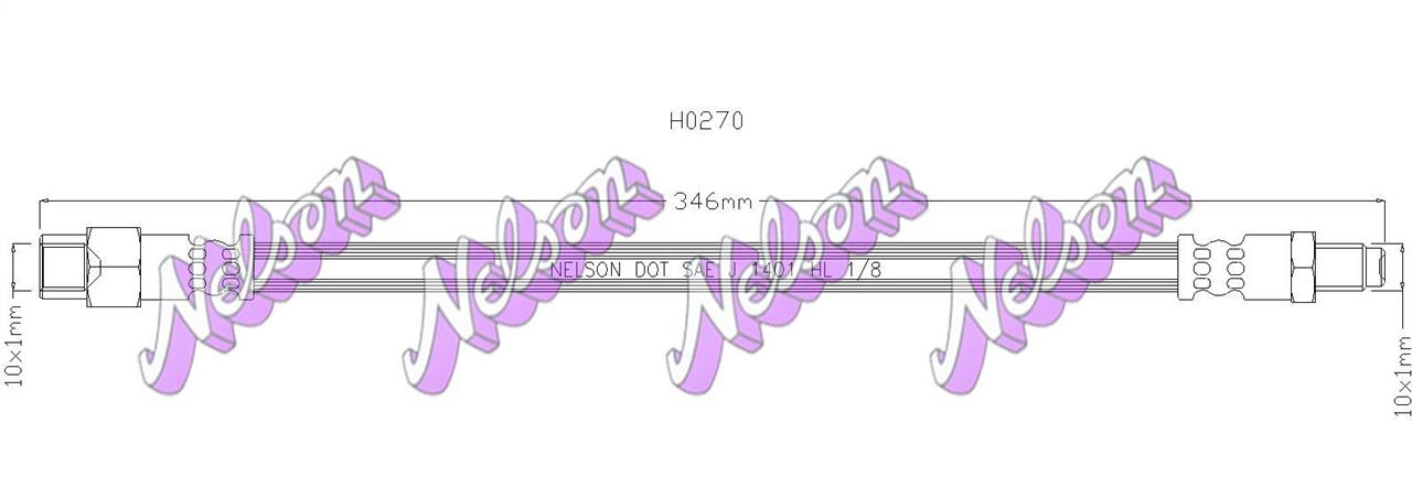 Brovex-Nelson H0270 Brake Hose H0270