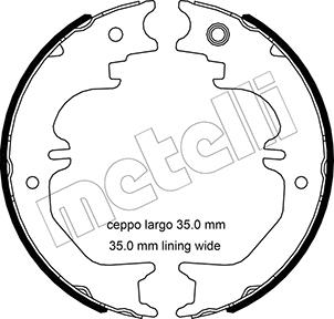 Metelli 530524 Parking brake shoes 530524