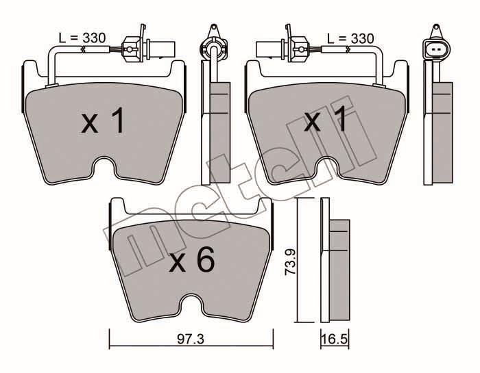Metelli 2210430 Brake Pad Set, disc brake 2210430