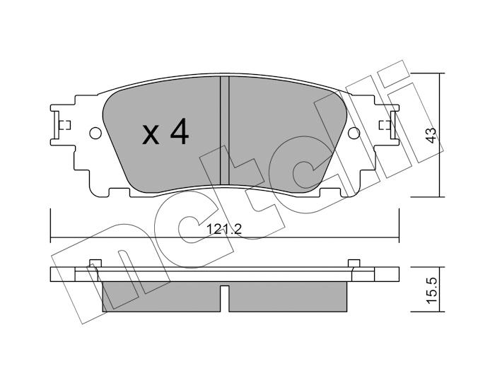 Metelli 2210410 Brake Pad Set, disc brake 2210410