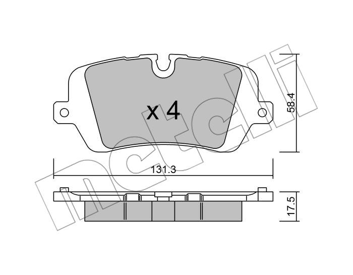 Metelli 2210250 Brake Pad Set, disc brake 2210250