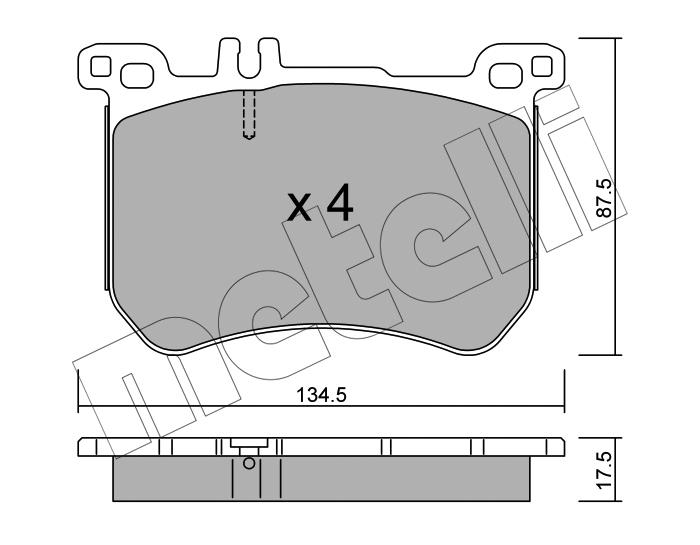 Metelli 2210210 Brake pad set 2210210 2210210 Metelli Brake pad set